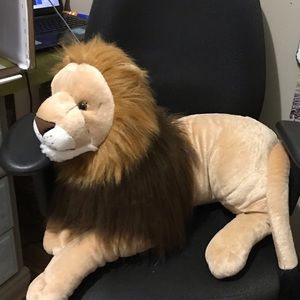 Wild Republic Jumbo Large Lion Plush Stuffed Toy Jungle Animal Make Mane Lg 2017